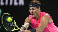 panl Rafael Nadal bhem tvrtfinále Australian Open.