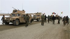 Afghánská armáda jde k z�ícenému letadlu ve východním Afghánistánu. Radikální...