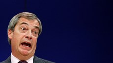 Nkdejí pedseda Strany pro brexit Nigel Farage (29. ledna 2020)