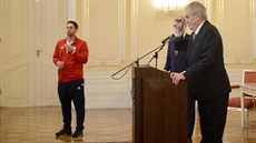 Prezident Miloš Zeman se setkal s neslyšícími sportovci. (22. ledna 2020)
