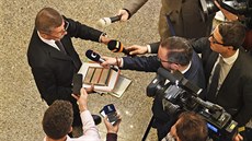 Premiér Andrej Babiš hovoří s novináři po mimořádném jednání Bezpečnostní rady...