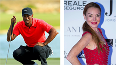 Práv se díváte na postelové bohy, údajn. Tiger Woods a Lindsay Lohanová.