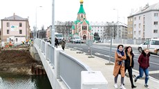 Nový most v olomoucké Komenského ulici, který v rámci budování protipovodových...