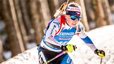 Eva Kristejn Puskar�íková b�hem vytrvalostního závodu v Pokljuce