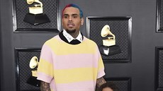 Chris Brown a jeho dcera Royalty Brownová na cenách Grammy (Los Angeles, 26....
