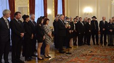 Prezident Milo Zeman na Praském hrad pivítal starosty a starostky vech...