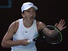 Rumunka Simona Halepová bhem semifinále Australian Open.