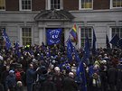 Odprci brexitu se shromádili ped Evropským domem v Londýn. (31. ledna 2020)