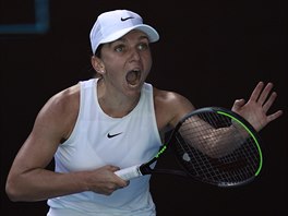 Rumunka Simona Halepov bhem semifinle Australian Open.