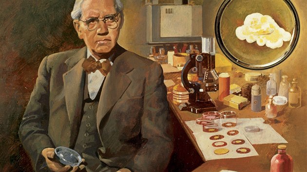 Skotsk bakteriolog Alexander Fleming piel na penicilin vlastn nhodou, kdy mu v jedn z jeho Petriho misek vyrostla plse.