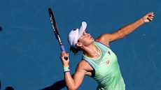 Australanka Ashleigh Bartyová podává bhem semifinále Australian Open.