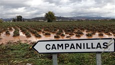panlsko zasáhla boue Gloria.  (Campanillas, Malaga) (26. ledna 2020)