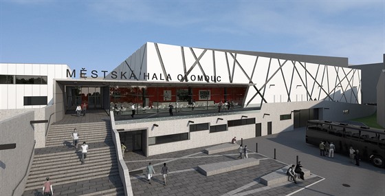 Olomoucká radnice prodává pozemky, na kterých podle plánu B mohl stát nový zimní stadion. Jedinou variantou tak zstává pestavba stávajícího stadionu (na snímku vizualizace nové podoby).