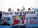 Demonstrace za osvobození Ujgur v Berlín (27. prosince 2019)
