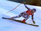 eská lyaka Ester Ledecká se ítí po trati super-G v Garmisch-Partenkirchenu.