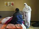 Jeden z hotel v ínském Wu-chanu byl pemnn na ubytovnu pro pacienty s...