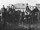 eskoslovenská armáda pijídí 4. února 1920 do Hluína.