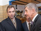 Premiér Andrej Babi navtívil zimní stadion Luka ajky ve Zlín spolu s...