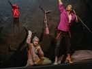 Zábr ze zkouek inscenace Zmoudení Dona Quijota v Divadle na Vinohradech