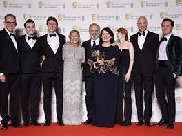 Herci a tvrci filmu 1917 na cenách BAFTA (Londýn, 2. února 2020)