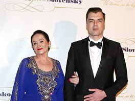 Partne�i Hana Gregorová a Ond�ej Koptík na �esko-Slovenském plese (Praha, 8....