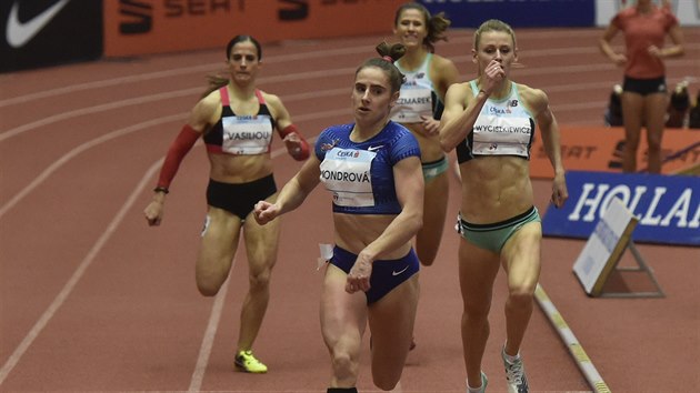 Mezinrodn halov atletick mtink Czech Indoor Gala v Ostrav. esk bkyn Lada Vondrov dobh prvn v zvodu na 400 metr.