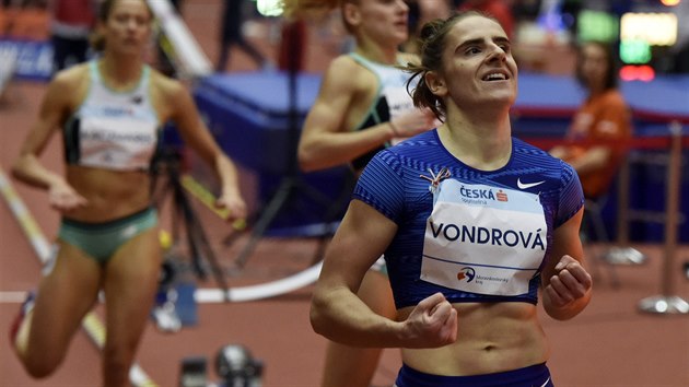 Mezinrodn halov atletick mtink Czech Indoor Gala v Ostrav. esk bkyn Lada Vondrov dobh prvn v zvodu na 400 metr.