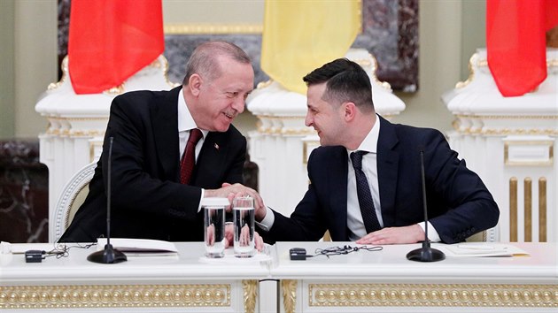 Tureck prezident Recep Tayyip Erdogan na nvtv Ukrajiny. (3. nora 2020)
