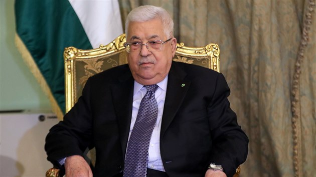 Pedseda palestinsk samosprvy Mahmd Abbs pijel na mimodnou schzku Ligy arabskch stt. (1. nora 2020)