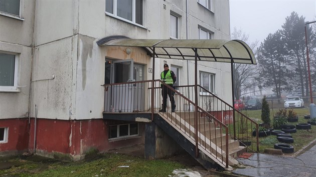 Pi poru jedenctipatrovho panelovho domu ve vchodoslovenskm Bardejov se zranilo 17 lid. (1. nora 2020)