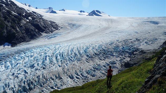 Ledovec Exit Glacier u msta Seward, kde Jana nkolik sezon pracovala.