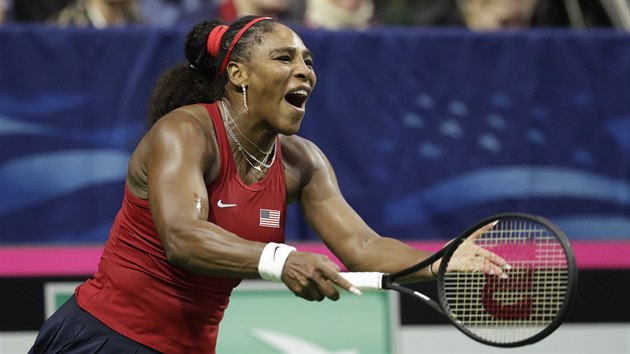 Serena Williamsová v kvalifikaci Fed Cupu.