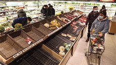 Supermarket ve Wu-chanu, epicentru nákazy koronavirem (26. ledna 2020)