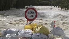 Lidé bojují se záplavami na Novém Zélandu. (5. února 2020)