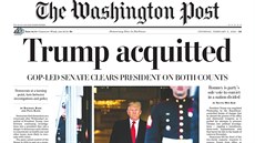 Titulní strana amerického deníku The Washington Post (6. února 2020)