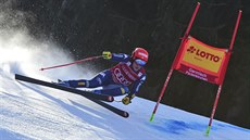 Federica Brignoneová v superobím slalomu v Garmisch-Partenkirchenu.