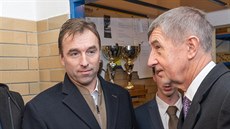 Premiér Andrej Babi navtívil zimní stadion Luka ajky ve Zlín spolu s...