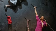 Záb�r ze zkou�ek inscenace Zmoud�ení Dona Quijota v Divadle na Vinohradech