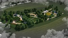 Návrh m�stského parku v B�lovsi