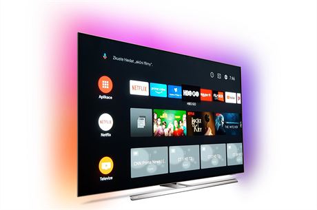 Hlavní obrazovka Android TV 9 Pie na televizoru Philips 55OLED854