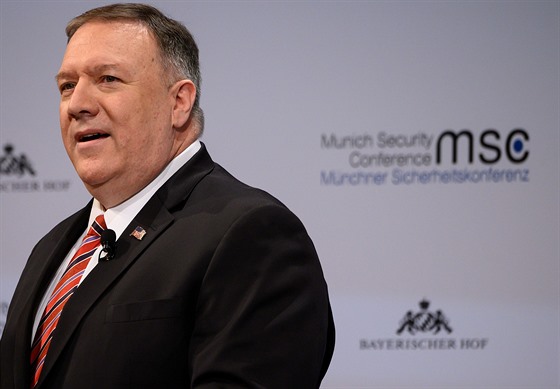 Americký ministr zahranií Mike Pompeo na Mnichovské bezpenostní konferenci v...