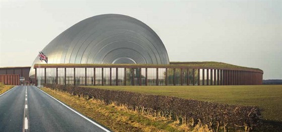 Vizualizace dnes navrhovaného vzhledu jaderné elektrárny britského konsorcia...