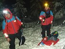 Ti tmy Horsk sluby Jesenky hledaly ztracenho polskho skialpinistu (15....
