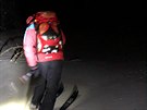 Ti týmy Horské sluby Jeseníky hledaly ztraceného polského skialpinistu (15....