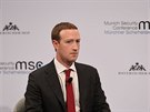 Zakladatel a výkonný editel spolenosti Facebook Mark Zuckerberg na Mnichovské...