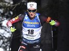 Norská biatlonistka Marte Olsbuová  Röiselandová ve vytrvalostním závod na MS...
