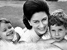 Britská princezna Margaret a její dti Sarah a David (Londýn, 26. íjna 1965)