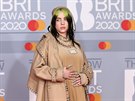 Americká zpvaka Billie Eilish na Brit Awards (Londýn, 18. února 2020)