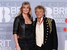 Penny Lancasterová a Rod Stewart na Brit Awards (Londýn, 18. února 2020)