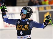 Novozlananka Alice Robinsonov slav triumf v obm slalomu Svtovho pohru...